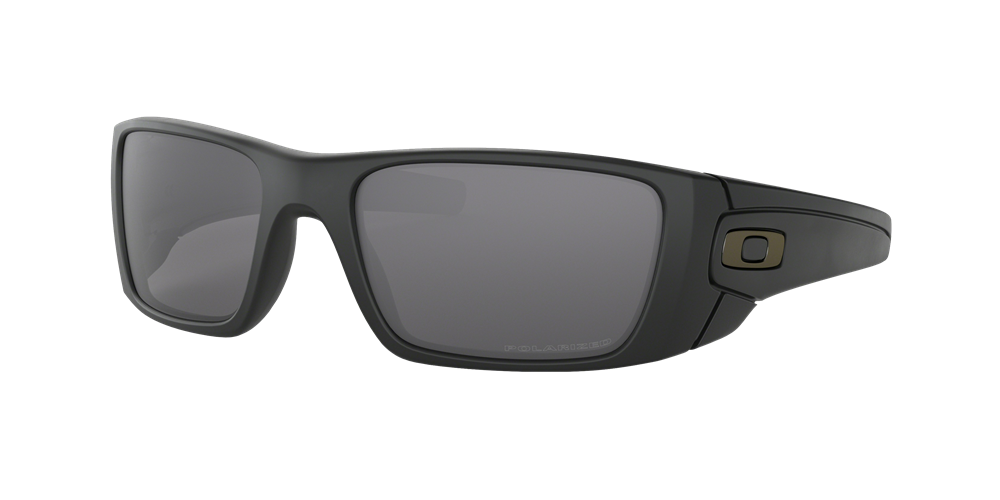 Oakley Polarized Fuel Cell Sunglasses - Matte Black/Grey Polarized — main view