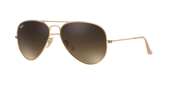 Ray-Ban RB3025 Aviator Gradient Sunglasses - Gold/Brown Gradient — main view