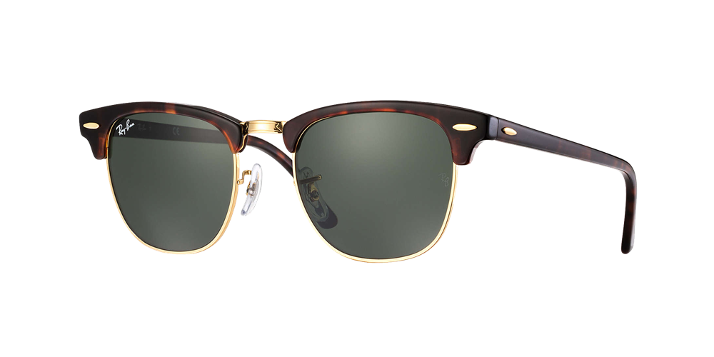 Ray-Ban RB3016 Clubmaster Classic Sunglasses - Tortoise/Green Classic G-15 — main view