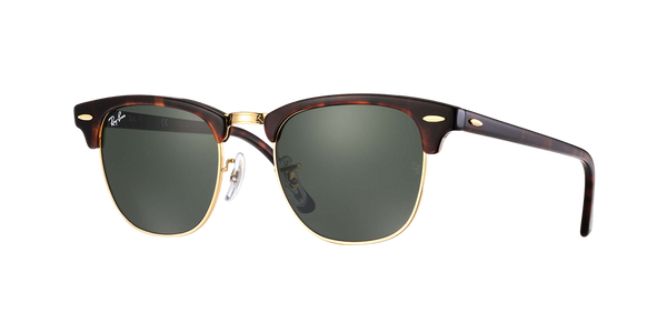 Ray-Ban RB3016 Clubmaster Classic Sunglasses - Tortoise/Green Classic G-15 — main view