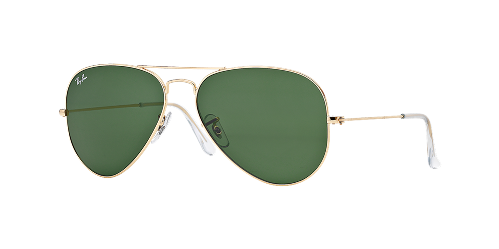 Ray-Ban RB3025 Original Aviator Sunglasses - Gold/Crystal Green — main view