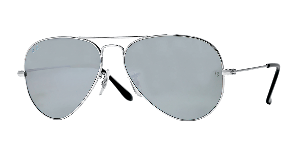 Ray-Ban RB3025 Original Aviator Sunglasses - Silver/Silver Mirror — main view