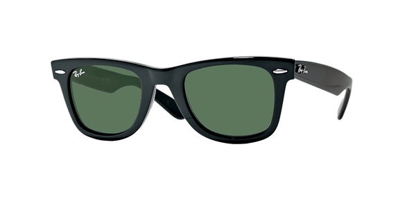 Ray-Ban RB2140 Original Wayfarer Classic Sunglasses - Black/Green Classic G-15 — main view