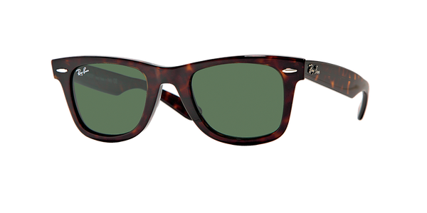 Ray-Ban RB2140 Original Wayfarer Classic Sunglasses - Tortoise/Crystal Green — main view