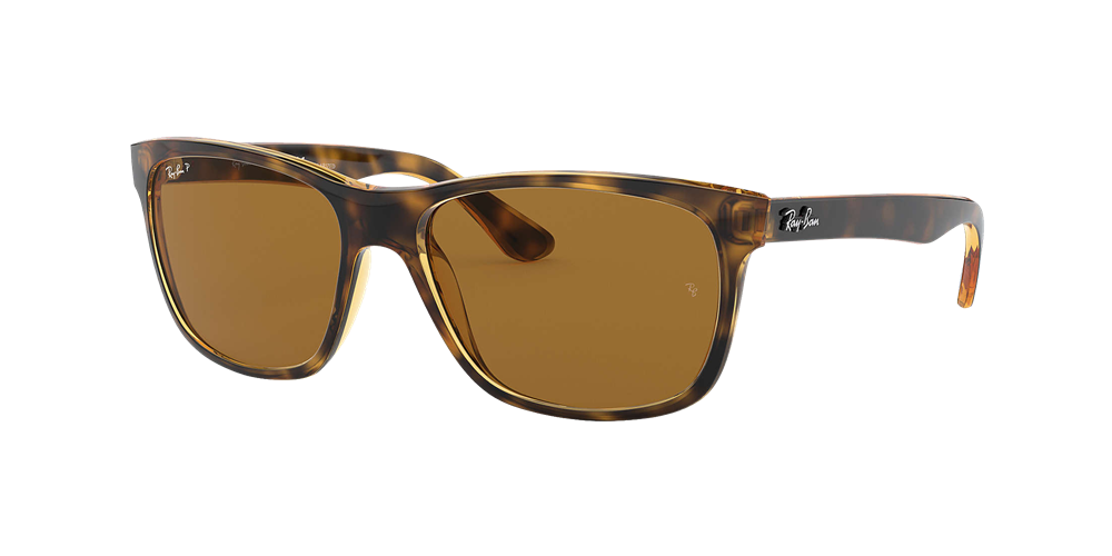 Ray-Ban RB4181 Polarized Highstreet Sunglasses - Tortoise/Polarized Brown Classic B-15 — main view