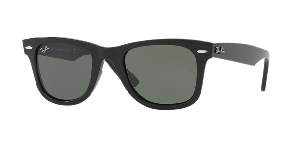 Ray-Ban Wayfarer Ease Sunglasses - Black/Green Classic G-15 — main view
