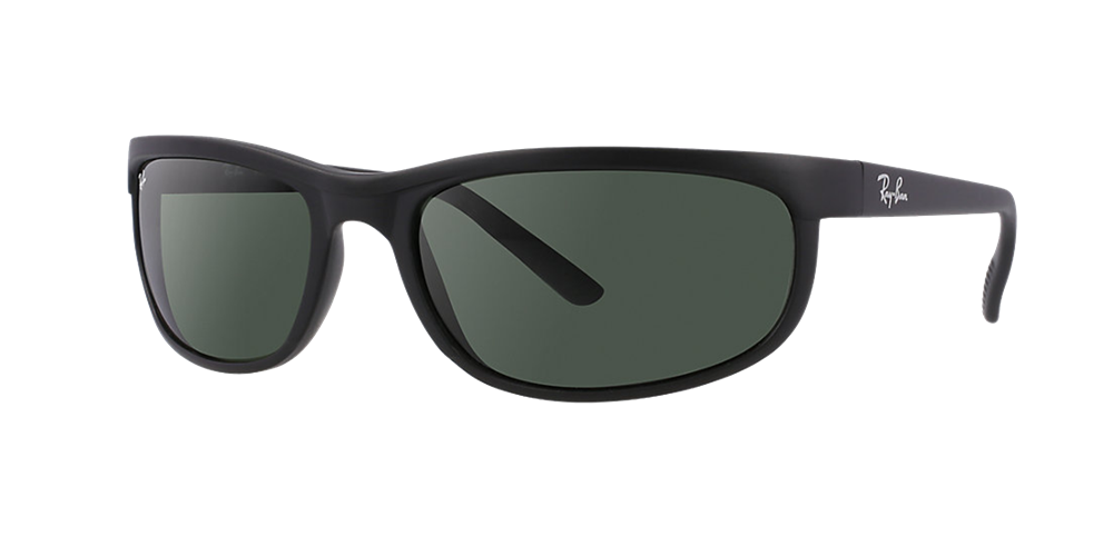 Ray-Ban Polarized Predator 2 Sunglasses - Matte Black-Black/Polarized Grey Mirror — main view