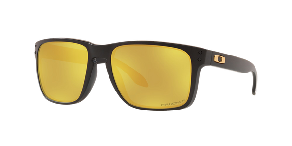 Oakley Polarized Holbrook XL Sunglasses - Matte Black/Prizm 24K Gold Polarized — main view