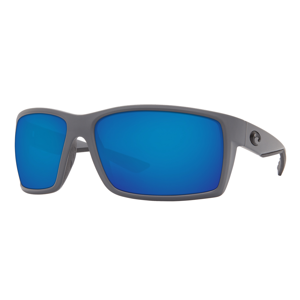 Costa Reefton Sunglasses - Matte Gray/Blue Mirror 580P — main view