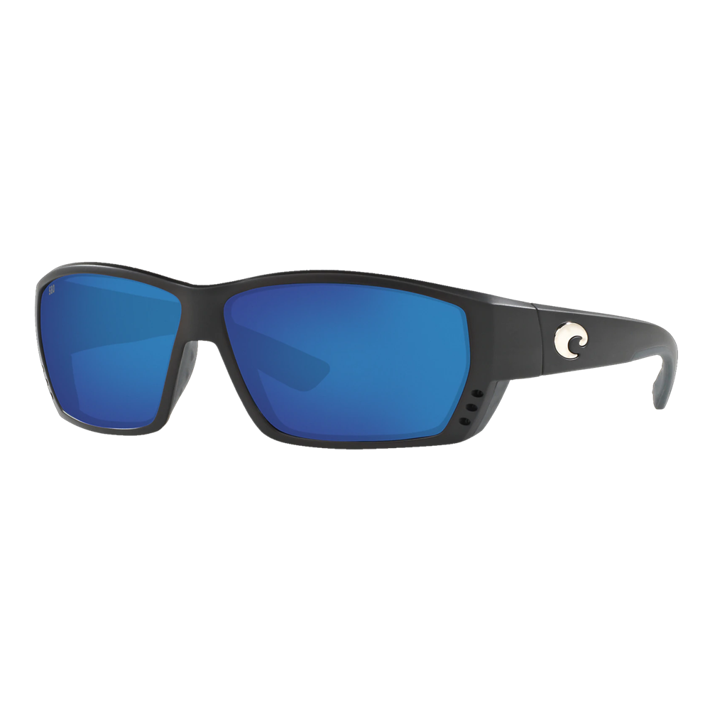 Costa Tuna Alley Sunglasses - Matte Black/Blue Mirror 580G — main view