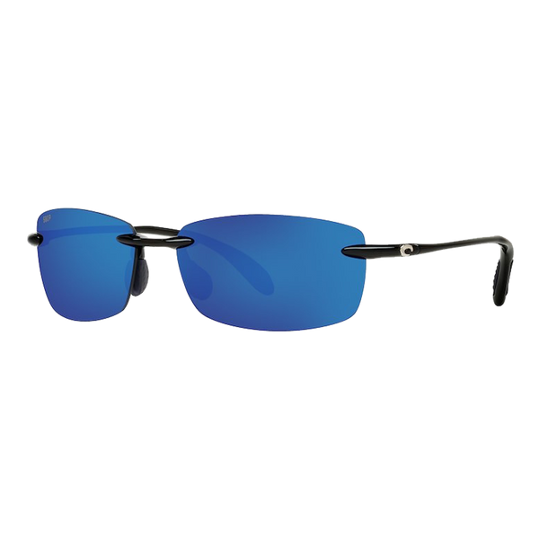 Costa Ballast Sunglasses - Shiny Black/Blue Mirror 580P — main view