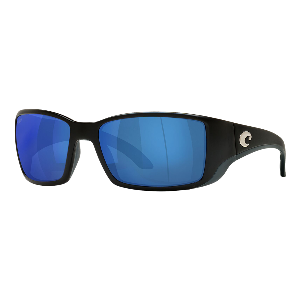 Costa Blackfin Sunglasses Matte Black/Blue Mirror 580P -  Size 62 frame — main view