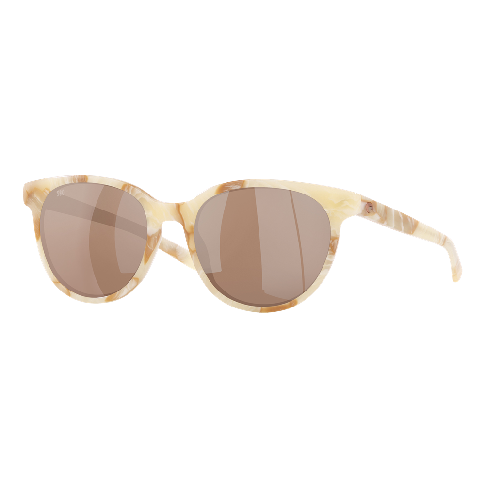 Costa Womens Isla Sunglasses - Shiny Seashell/Copper Silver Mirror 580G — main view