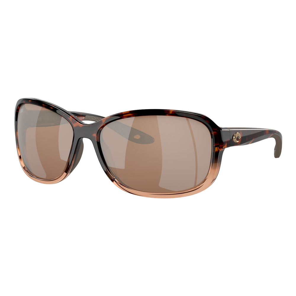 Costa Womens Seadrift Sunglasses - Shiny Tortoise Fade/Copper Silver Mirror 580G — main view