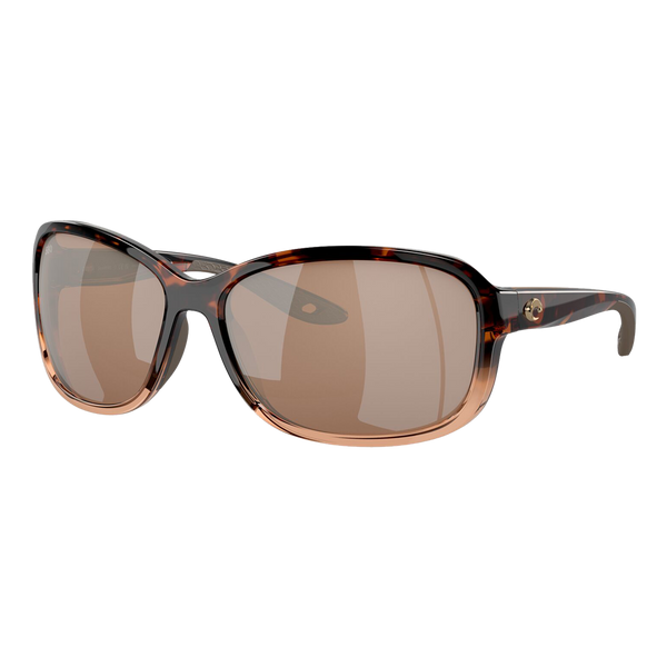 Costa Womens Seadrift Sunglasses - Shiny Tortoise Fade/Copper Silver Mirror 580G — main view