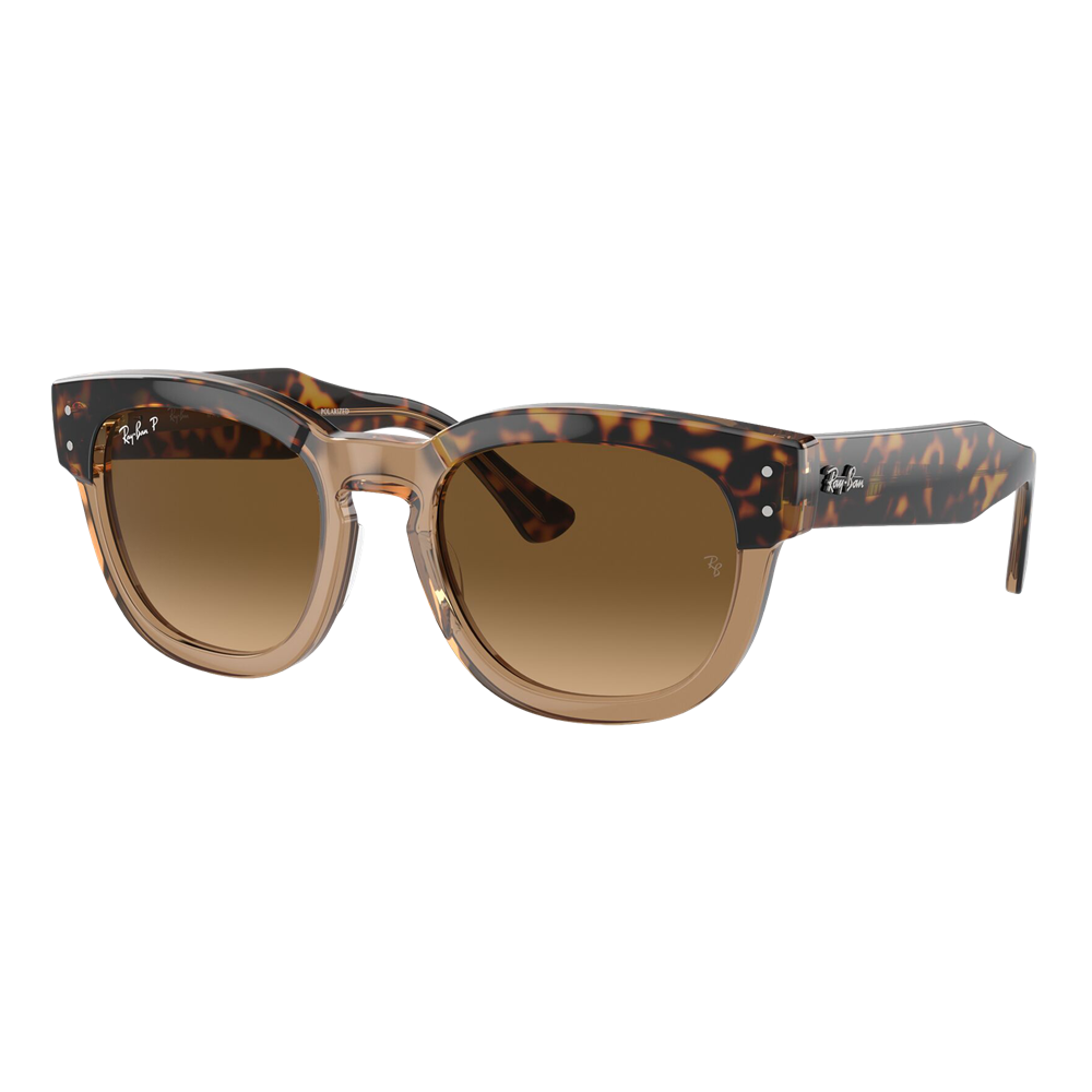 Ray-Ban Polarized Mega Hawkeye Sunglasses - Havana-Transparent Brown/Brown Gradient Polarized — main view