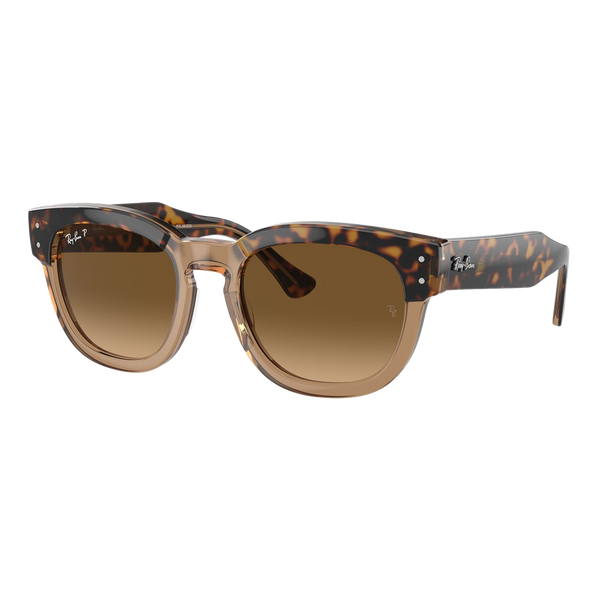 Ray-Ban Polarized Mega Hawkeye Sunglasses - Havana-Transparent Brown/Brown Gradient Polarized — main view