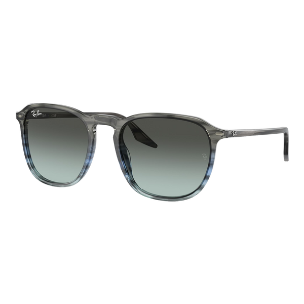 Ray-Ban RB2203 Sunglasses - Polished Striped Grey-Blue/Blue-Black Gradient — main view