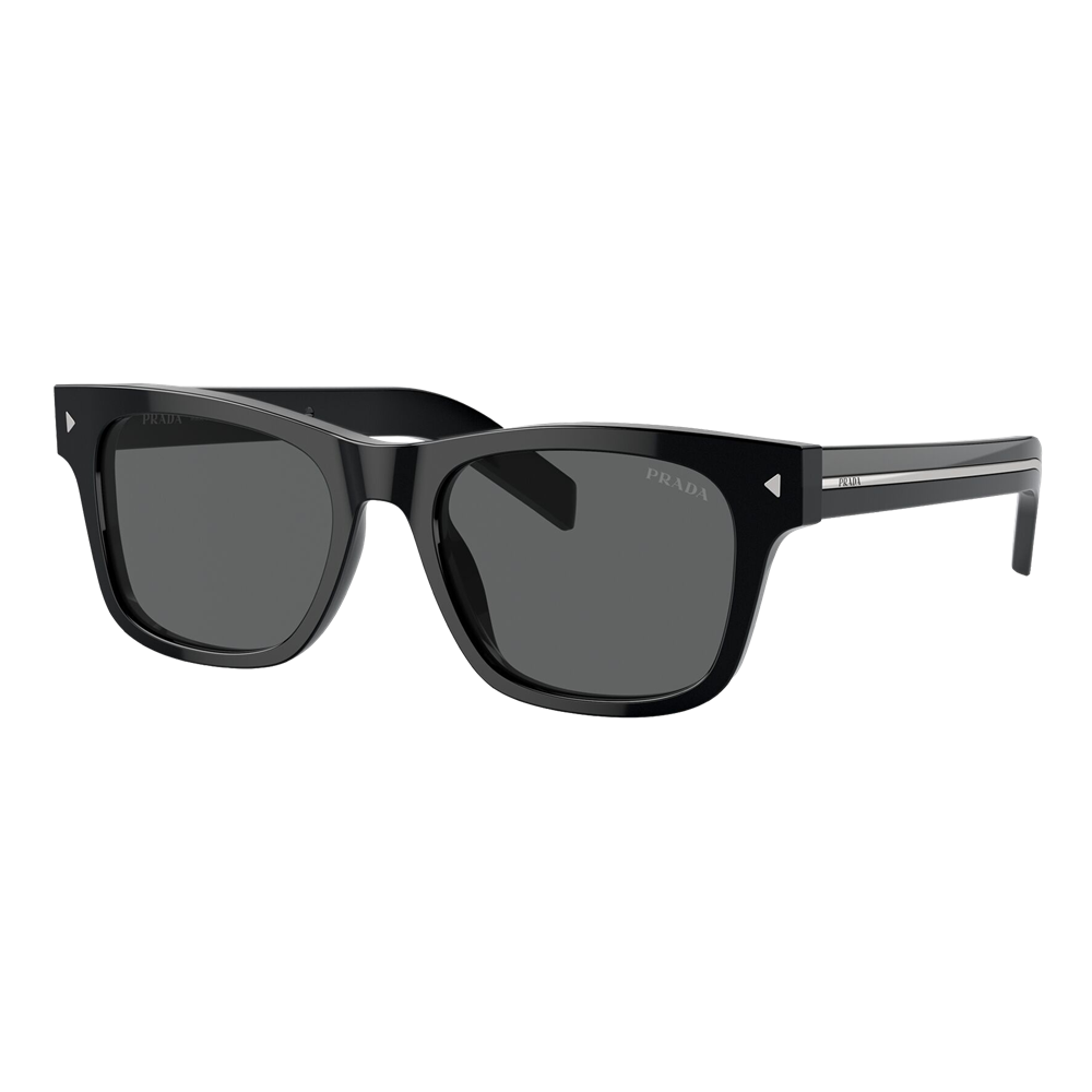 Prada PR A17S Sunglasses Black/Dark Grey Solid - Size 54 frame — main view