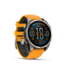 AMOLED, Sapphire, Titanium with Spark Orange/Graphite Silicone Band