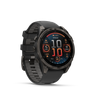 AMOLED, Sapphire, Carbon Gray DLC Titanium with Black/Pebble Gray Silicone Band