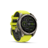 Solar, Sapphire, Titanium with Amp Yellow/Graphite Silicone Band