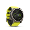Solar, Sapphire, Titanium with Amp Yellow/Graphite Silicone Band