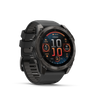 AMOLED, Sapphire, Carbon Gray DLC Titanium with Black/Pebble Gray Silicone Band