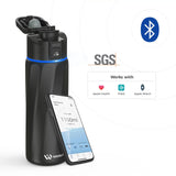 WaterH Boost Smart Water Bottle. 24oz — Black — view 10